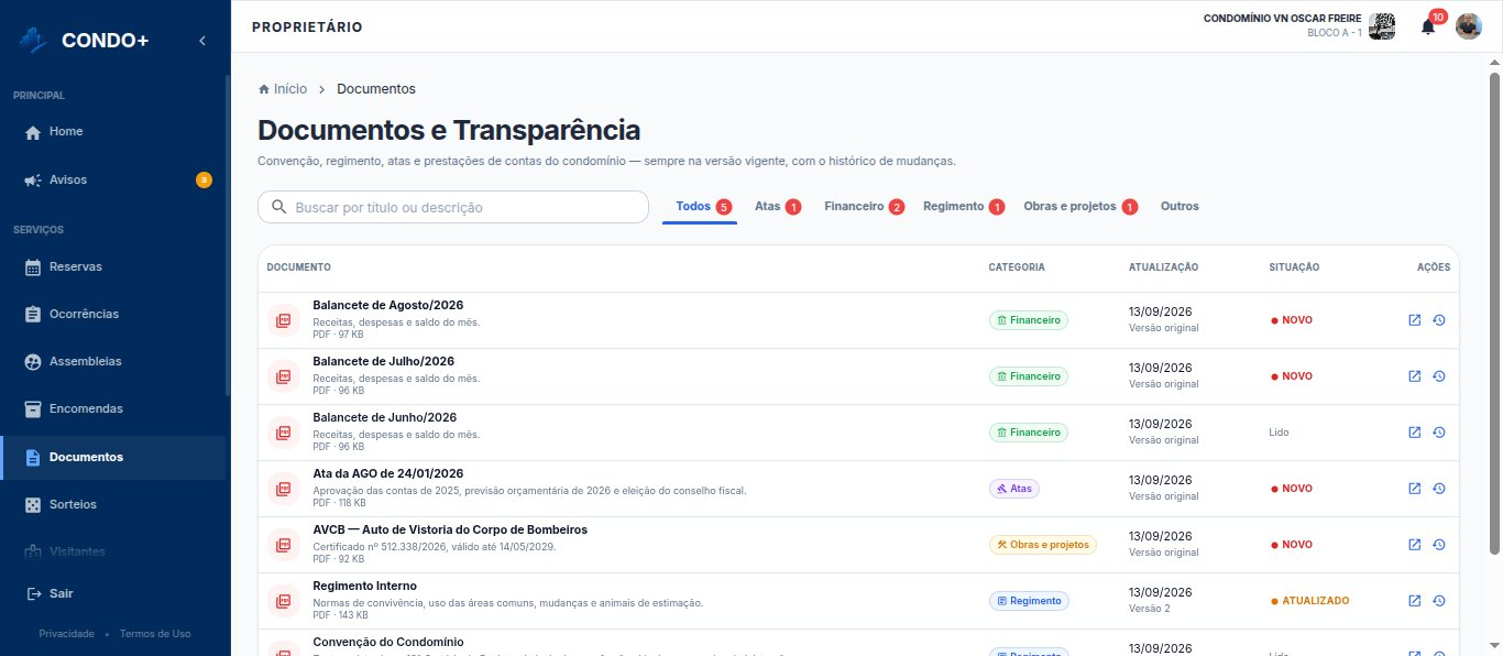 Documentos do morador — computador